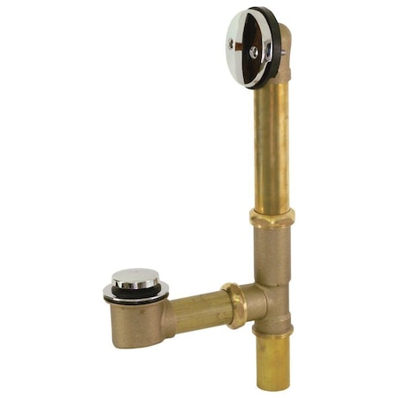 Thrifco Plumbing 1-1/2 Inch Brass 20-Gauge Tip-Toe Bath Waste & Overflow Assembl 9493053